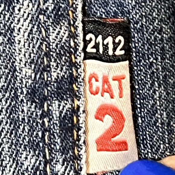 CRUDE Jeans Mens 38x30 Flame Resistant FR Westex Indigo CAT 2 NFPA 2112 RPS-1018 - Picture 9 of 11